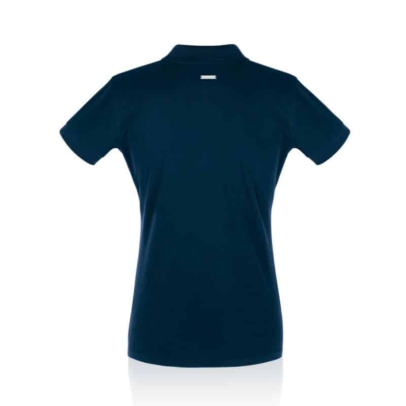 Polo azul de algodôn orgànico para mujeres (L)